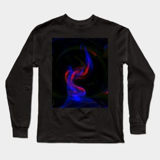 Digital collage and special processing. Source of energy. Sci-fi. Green, red and blue. Long Sleeve T-Shirt